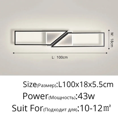 DecorBites™ LED Ceiling Light: Modern Fixture for Living Room, Kitchen & Hallway Lighting