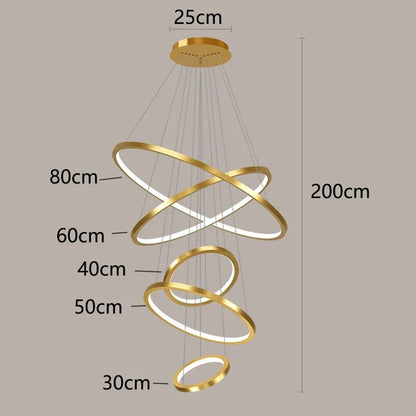 DecorBites™ Nordic Home Decor Stair Chandelier Living Room Bedroom Dining Room Lighting