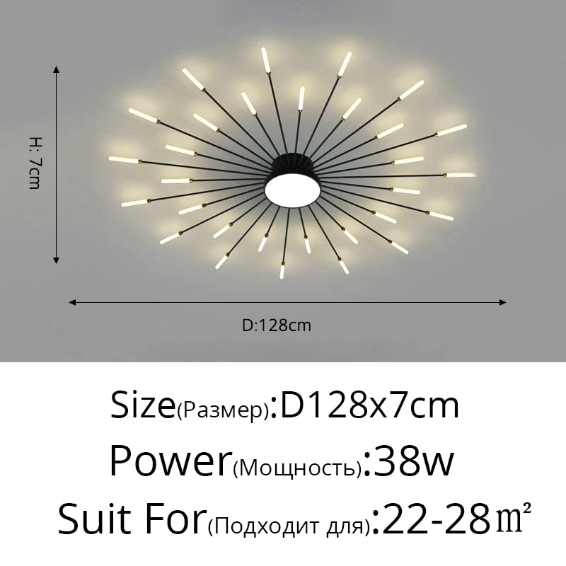 ديكوربايتس™ مصابيح سقف LED أكريليكية لغرفة النوم وصالة المعيشة وغرفة الأطفال