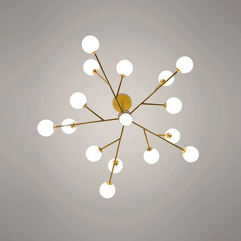 DecorBites™ Black Chandelier: Luxury Glass Pendant Light for Home, Bedroom, or Living Room