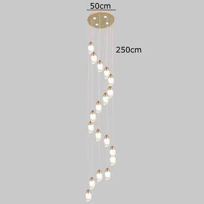 Lámpara de araña de cristal DecorBites™, lámpara colgante para escaleras, iluminación para sala de estar