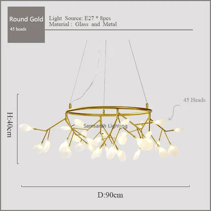 Lámpara de araña LED Nordic Firefly 2024 DecorBites™ - Ideal para sala de estar, dormitorio y comedor