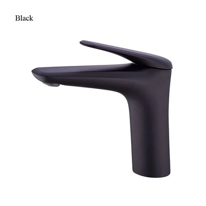 DecorBites™ Basin Faucet: Single Handle Mixer Tap in Black/Chrome/Grey/Gold with Hot Cold Water