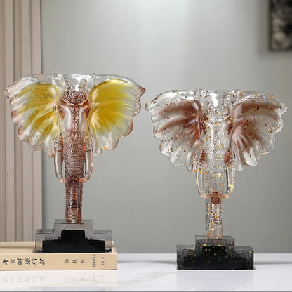 DecorBites™ Crystal Elephant Sculpture Home Decor Ornament