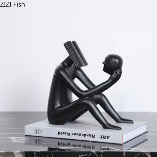 DecorBites™ Abstract Figure Sculpture Creative Resin Decor for Room Aesthetic Appeal