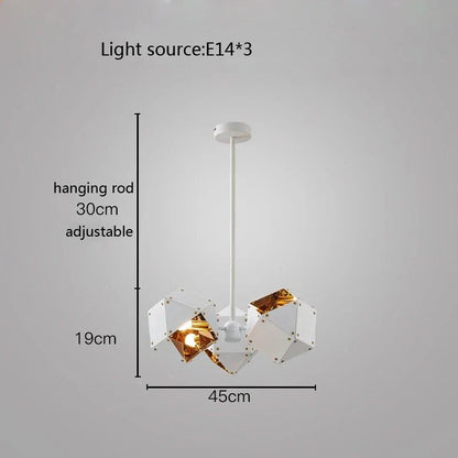 Lámpara colgante LED cúbica DecorBites™: Lámpara colgante Art Déco para un estilo versátil