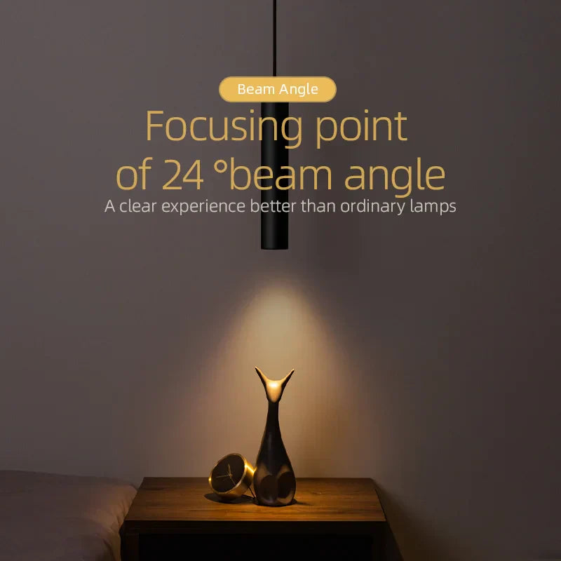 Lámpara colgante LED negra DecorBites™ de 5 W, CRI 97, doble foco antideslumbrante para sala de estar