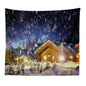 Decobites Snowy Town Tapestry: Nordic Christmas Wall Hanging for Boho Room Decor