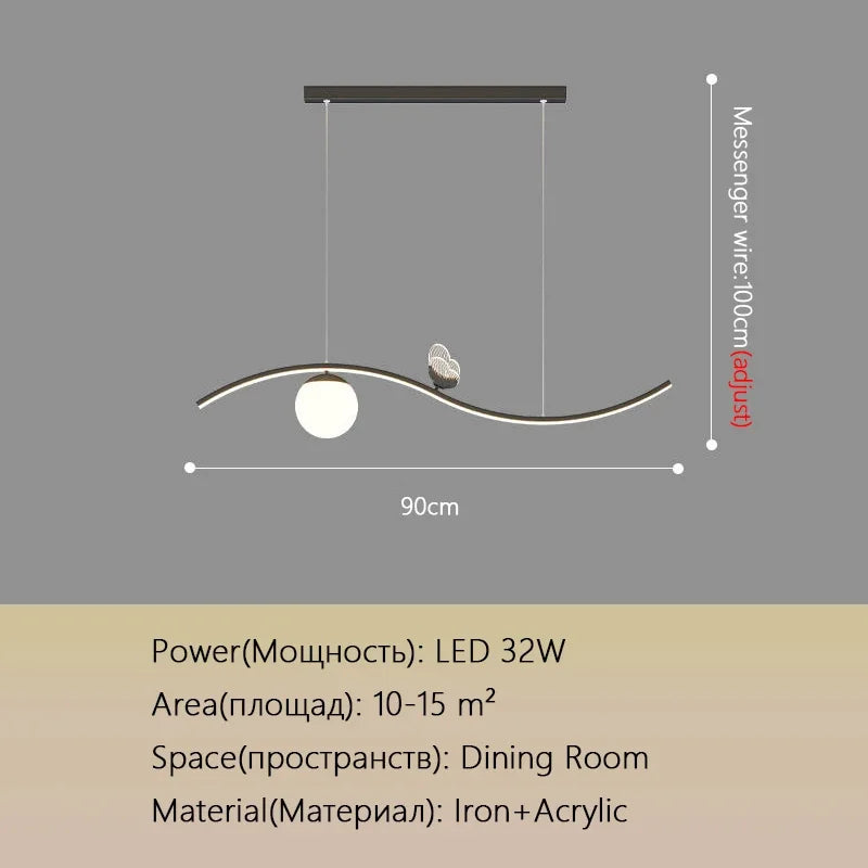 Lámpara colgante tipo araña de mariposa DecorBites™ para comedor, estudio, bar y oficina