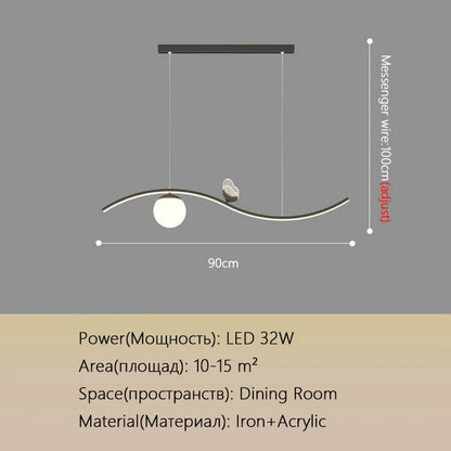 Lámpara de araña Butterfly de DecorBites™: Lámpara colgante moderna y minimalista para comedor, estudio o bar.