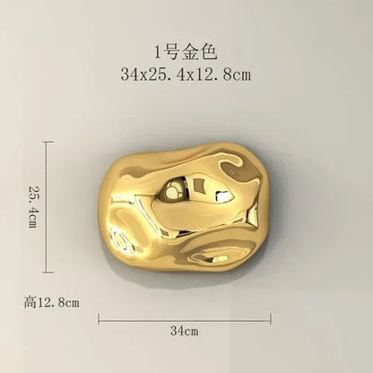 زخارف حائط حجرية ثلاثية الأبعاد من DecorBites™: جماليات الغرفة وديكورها - قلادات حجرية مطلية