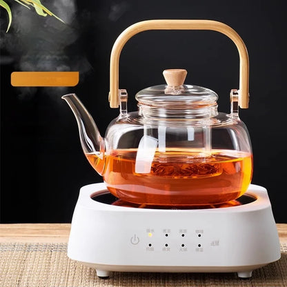 DecorBites™ Glass Teapot: Thickened Transparent Kung Fu Tea Set, Perfect for Tea and Coffee.