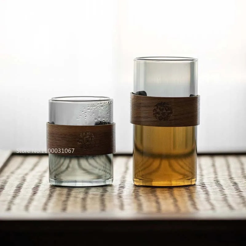 Decorbites™ Japanisches Glas-Teetasse Hitzebeständig Verbrühungssicher Wasser-Kaffee-Becher