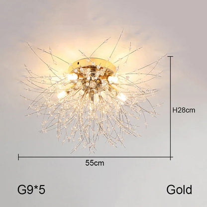 DecorBites™ Dandelion Chandelier: Nordic Minimalist Wrought Iron LED Indoor Light for Living Room
