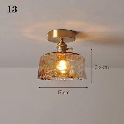DecorBites™ Glass Shade Pendant Ceiling Lamp for Kitchen Aisle Bedroom LED Lights Fixtures