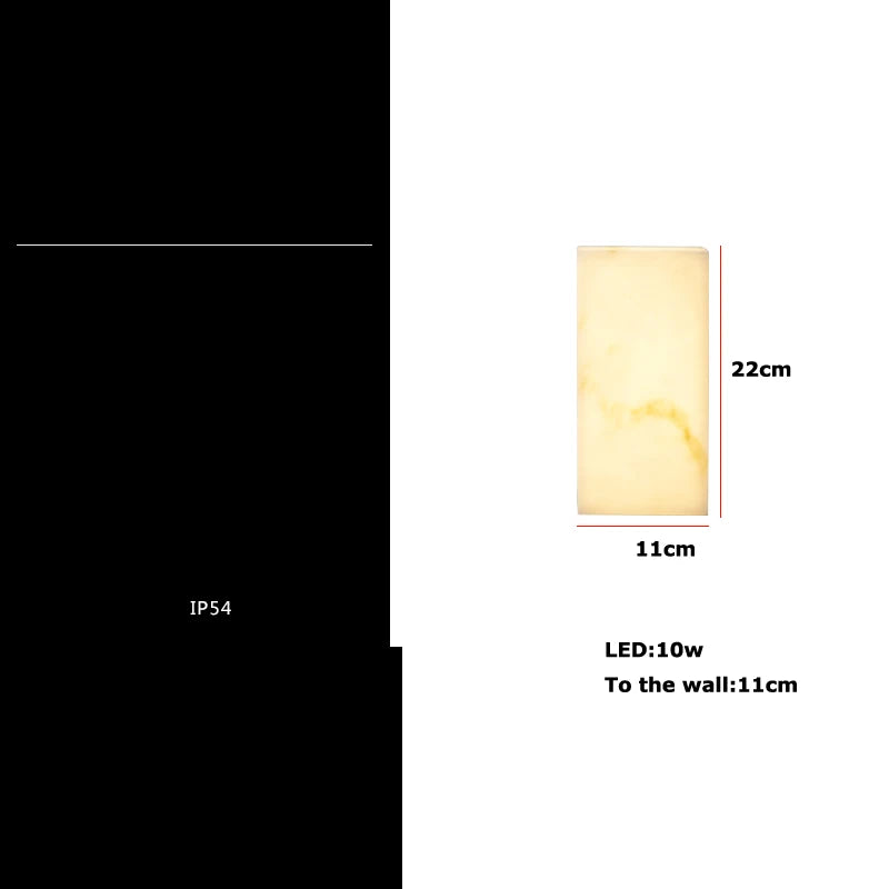 DecorBites™ Art Deco Marble Cube LED Wall Light