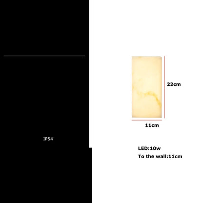 DecorBites™ Art Deco Marble Cube LED Wall Light