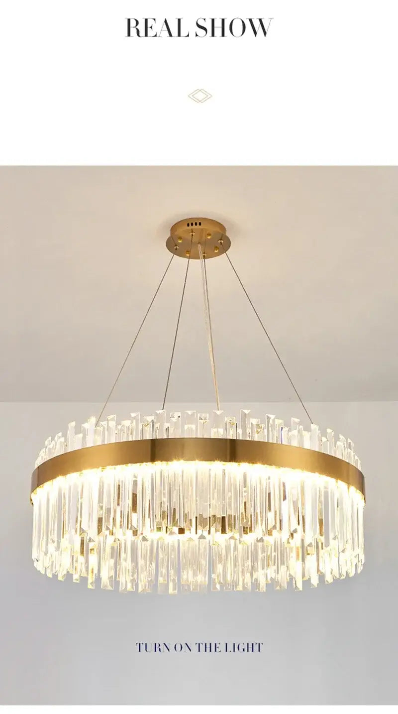 DecorBites™ Crystal Pendant Chandelier for Home Decor