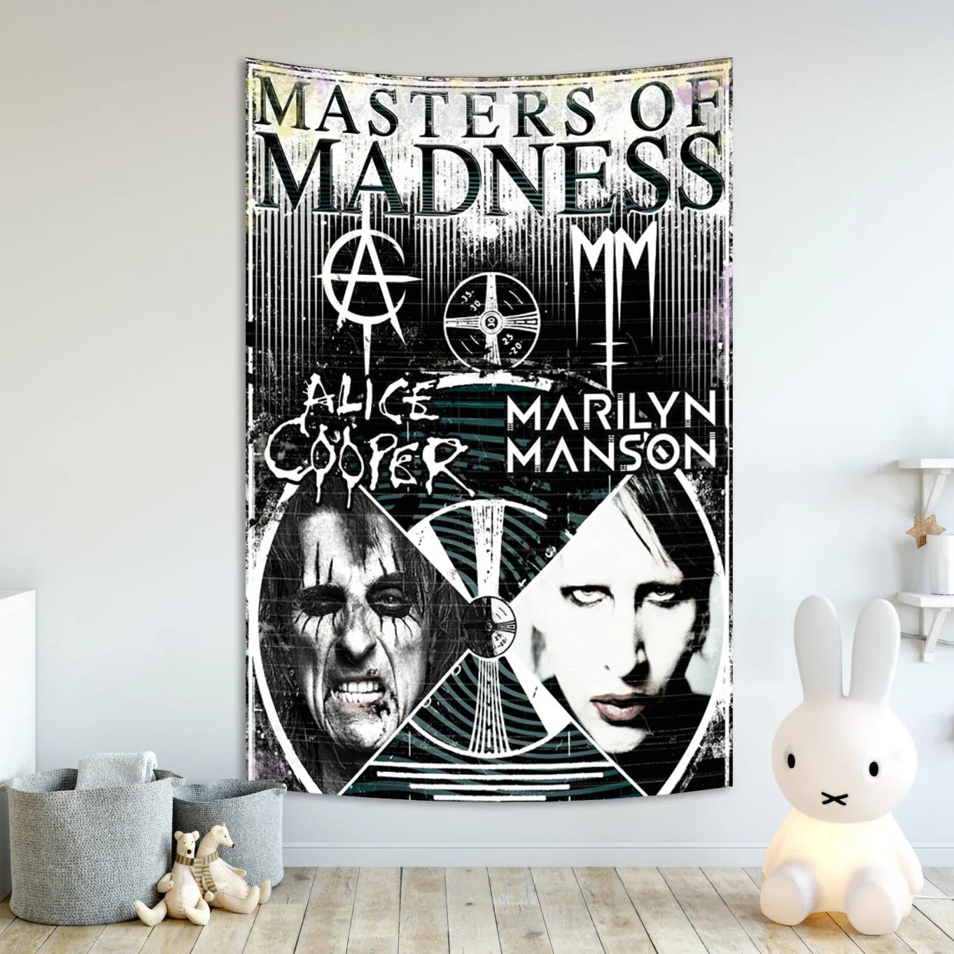 ديكور بايتس™ ملصق بافوميت نسيج شيطاني ديكور غرفة المنزل