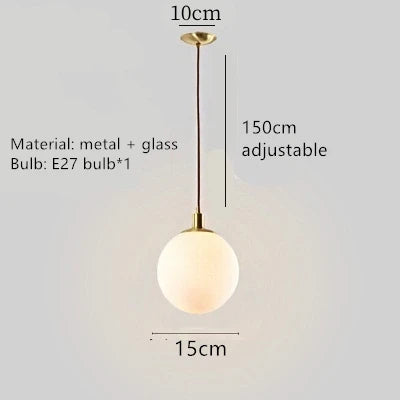 DecorBites™ Bubble Ball LED Pendant Light Fixture for Hall, Dining Room, Bedroom - Height Adjustable