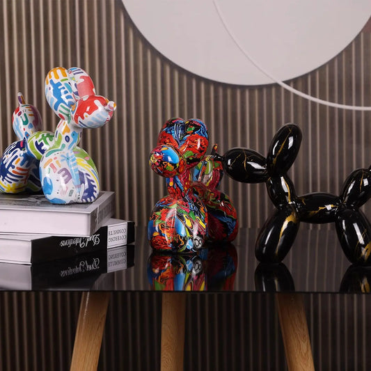 DecorBites™ Colorful Balloon Dog Statue | Modern Home Desktop Decoration