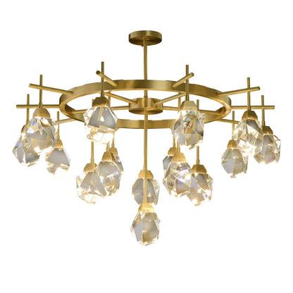 DecorBites™ Diamond Crystal Stone Lustre Chandelier for Dinning Room