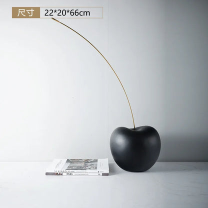 DecorBites™ Black Cherry Resin Sculpture Abstract Fruit Home Decor Figurine