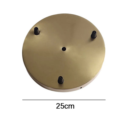DecorBites™ Brass Ceiling Plate Iron Pendant Lamp Bases - DIY Round Chassis Kit