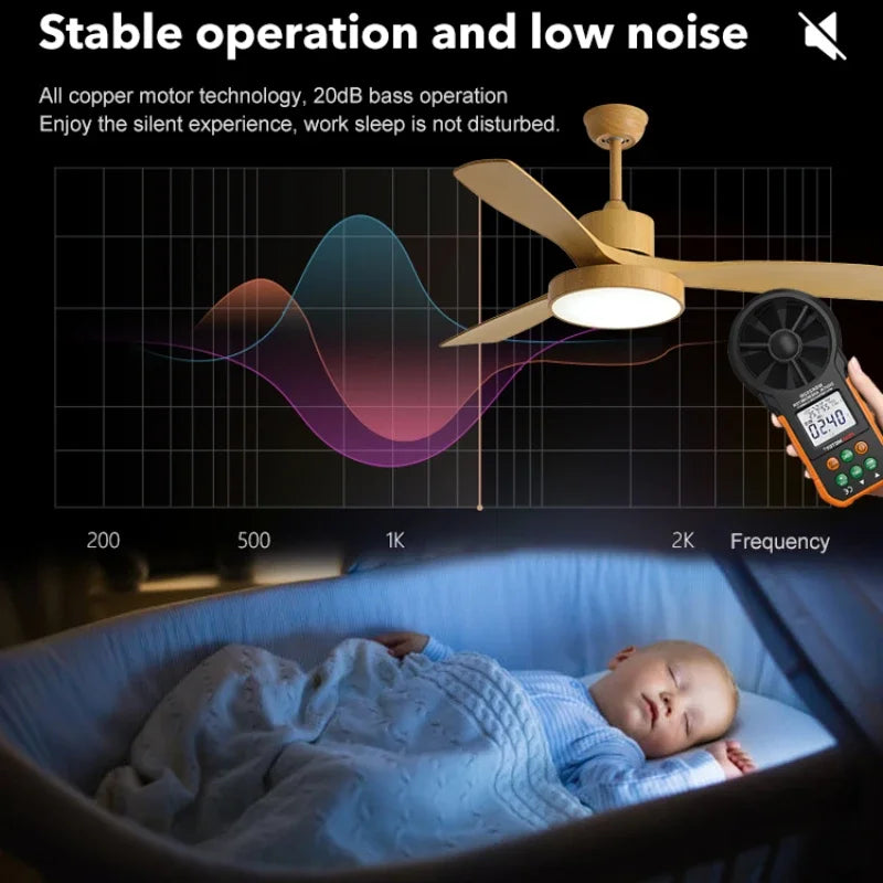 مروحة سقف DecorBites™ بمحرك نحاسي ثلاثي الشفرات مقاس 42/52 بوصة باللونين الأبيض والأسود مع جهاز تحكم عن بعد