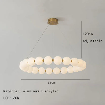 DecorBites™ LED Acrylic Chandelier for Living Room Bedroom Hall Pendant Lamps