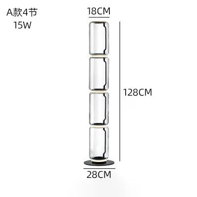 DecorBites™ Glass LED Floor Lamp for Modern Interior Decor