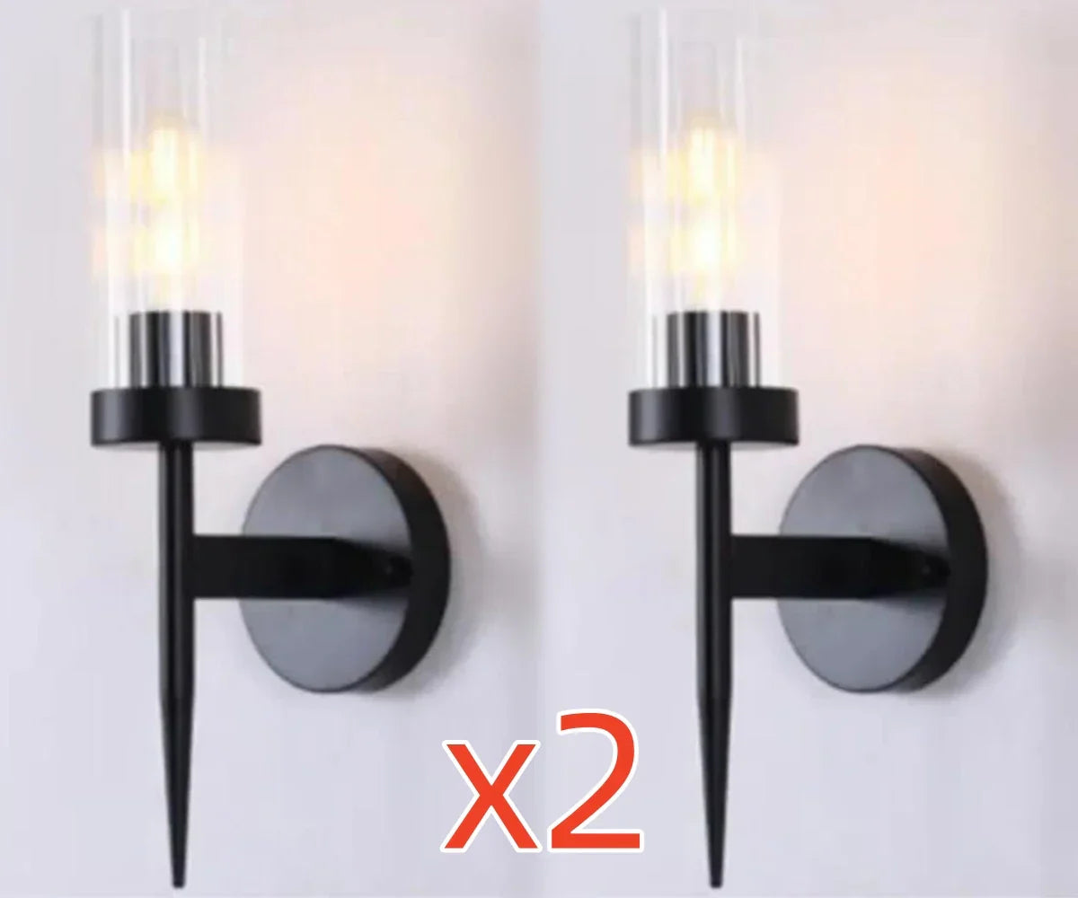 DecorBites™ Gold LED Wall Lights Glass Lamps for Bedroom, Living Room, and Bathroom