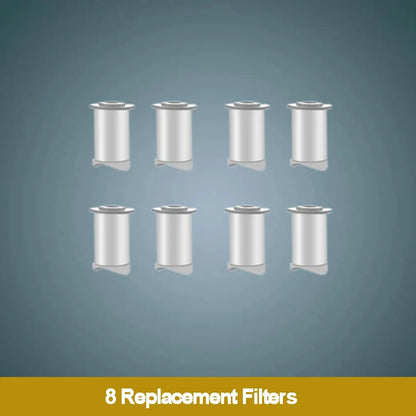 Cabezal de ducha de alta presión DecorBites™ de 3 funciones con filtro y rociador de mano