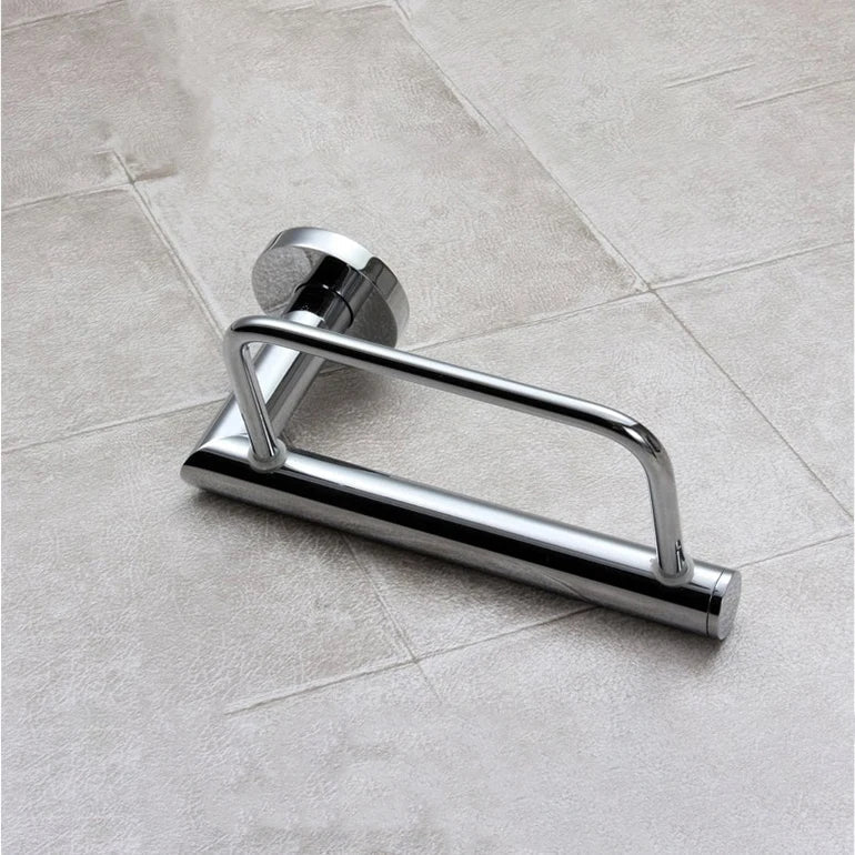 DecorBites™ Euro Silver Bathroom Paper Holder in Chrome Finish(Bit shorter version)