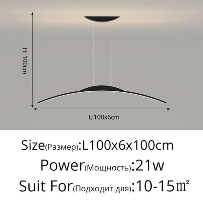 DecorBites™ LED Ceiling Pendant Lamp: Minimalist Chandelier, Height Adjustable, Home Decor Solution