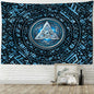 Decobites Mystical Rune Symbol Tapestry Wall Hanging for Psychedelic Hippie Decor