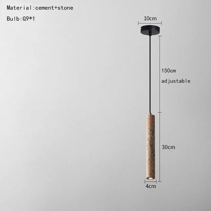 DecorBites™ Industrial Stone LED Pendant Lamp, Adjustable Wire, Colorful Options