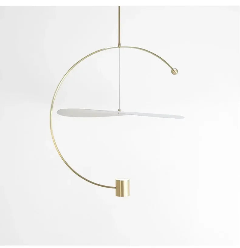 DecorBites™ Gold Iron Painted LED Pendant Light for Home Decor and Dining Room