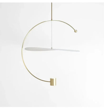 DecorBites™ Gold Iron Painted LED Pendant Light for Home Decor and Dining Room