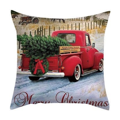 DecorBites™ Christmas Cushion Cover Set - Festive Xmas Decor for Living Room Sofa