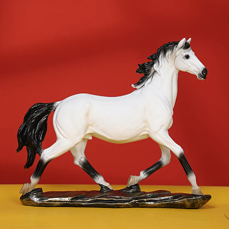 DecorBites™ Elegant Horse Resin Statue for Home Office Decor