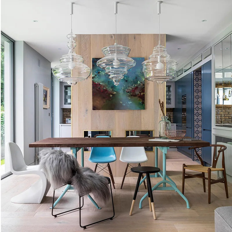 Decorbites™ Industrielles Vintage-Glas-Pendantleuchte für Esszimmer und Schlafzimmer