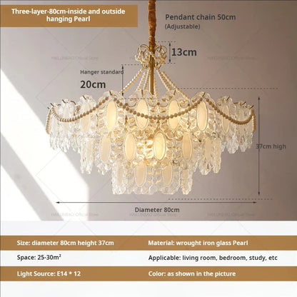 DecorBites™ Crystal Chandelier: Modern Luxury for Living Room & Bedroom