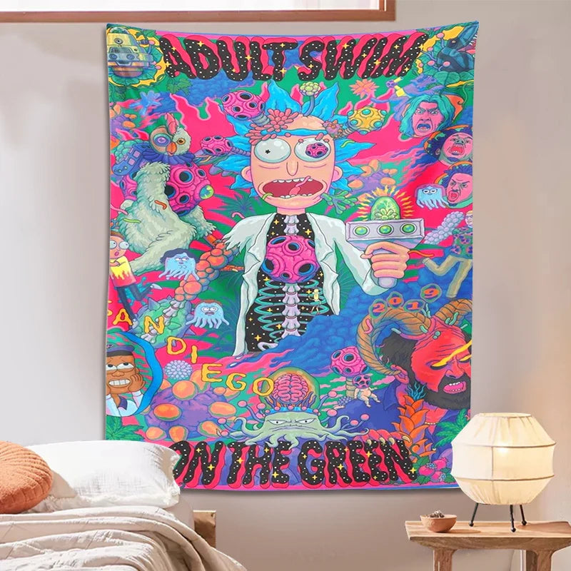 Decobites Psychedelic Cartoon Tapestry Wall Hanging for Bedroom Living Room Party Aesthetic