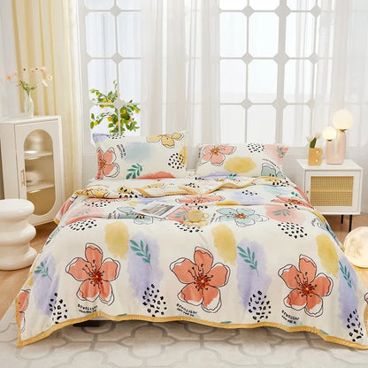 Manta de franela afelpada DecorBites™ - Funda de sofá y sábana para cama Queen doble, ideal para todas las estaciones