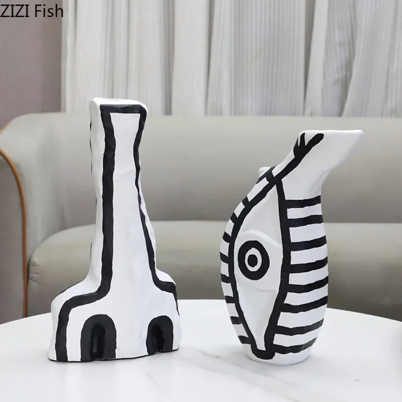DecorBites™ Abstract Vase: Modern Design, Desk Decoration, Room Aesthetic Decor