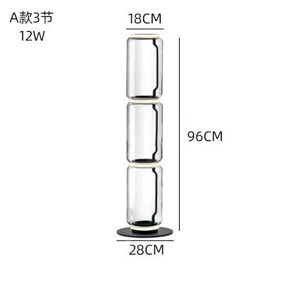 DecorBites™ Glass LED Floor Lamp for Modern Interior Decor