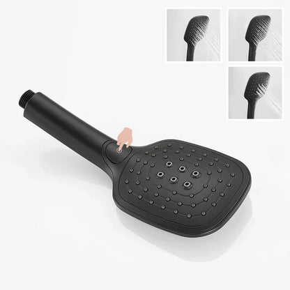 مجموعة قضبان دش DecorBites™ السوداء القابلة للتعديل بثلاث وظائف وتصميم بسيط وخرطوم بطول 1.5 متر