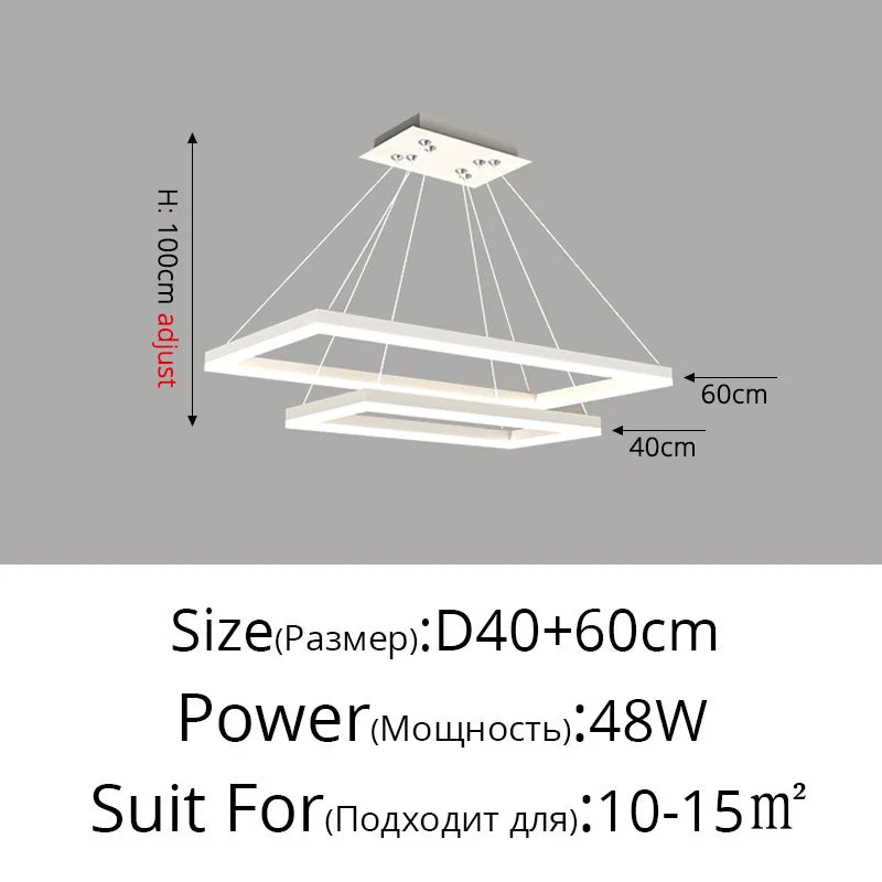 DecorBites™ LED Acrylic Pendant Lights Modern Hanging Lamp for Dining Room Kitchen Loft Decor