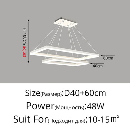 DecorBites™ LED Acrylic Pendant Lights Modern Hanging Lamp for Dining Room Kitchen Loft Decor